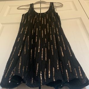 Hollister x Sydney Sierota black gold beaded mini dress